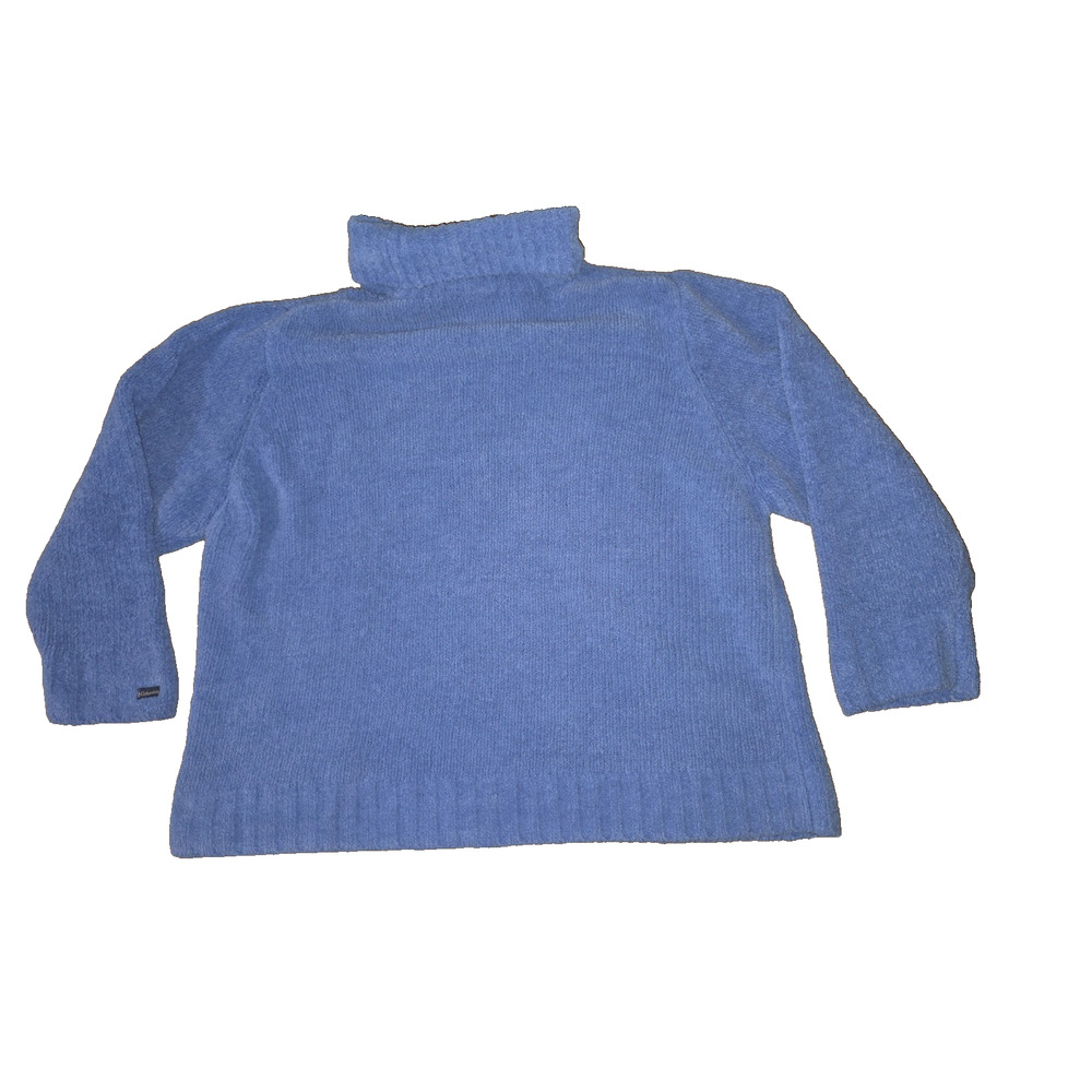 Columbia fuzzy turtle neck sweater sz 1X periwinkle blue soft